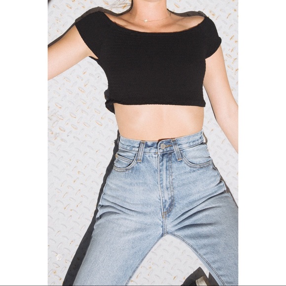 Brandy Melville Tops - Brandy Meville Germay Ellert Black Smocked Top